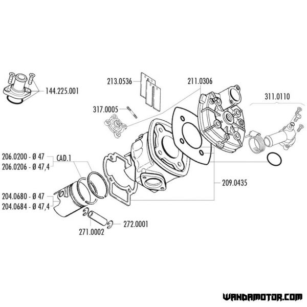 Cooling hose adapter LC-2