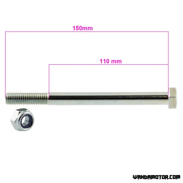 Axle bolt with nut M12 x 150mm-1