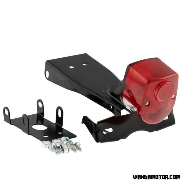 Rear lamp set with rack