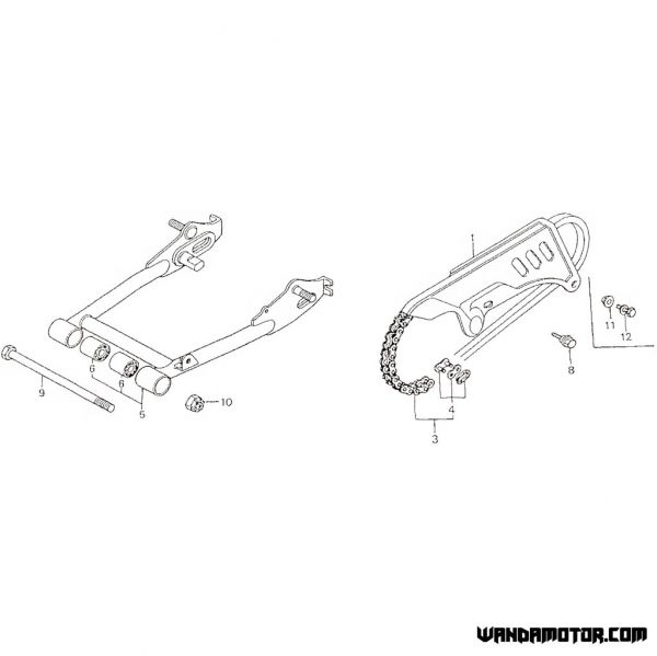 #12 Z50 chain cover bolt '86-3