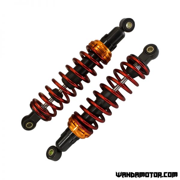 Ajotech Black & Red rear shock absorber pair 280mm-1