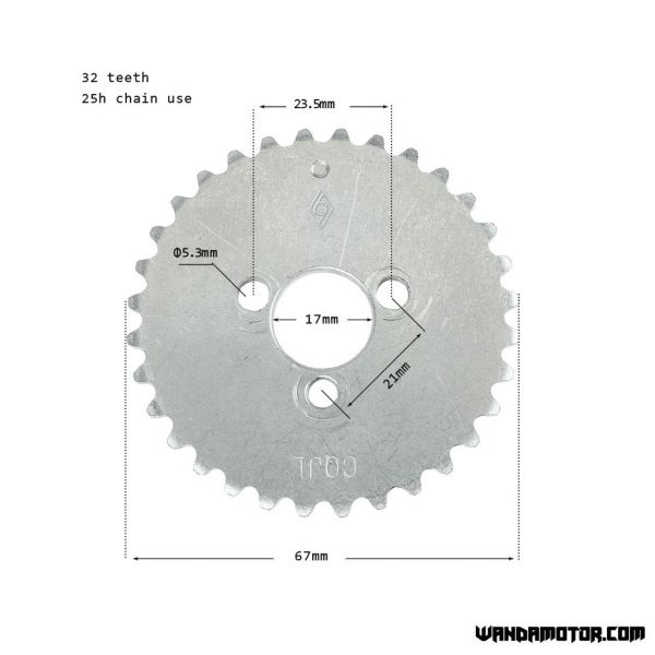 Lifan 125 timing chain sprocket-2