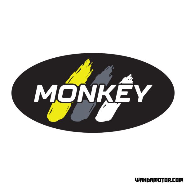 Side cover sticker Monkey [Monkey] black-yellow Std