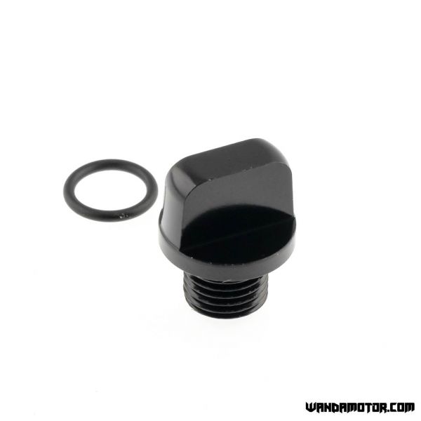 Oil filler cap CNC Alu Minarelli black-1