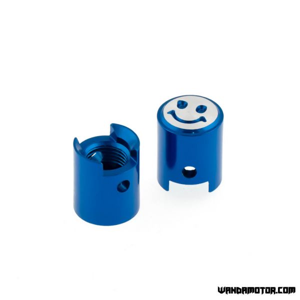 Valve cap pair Smile blue-3