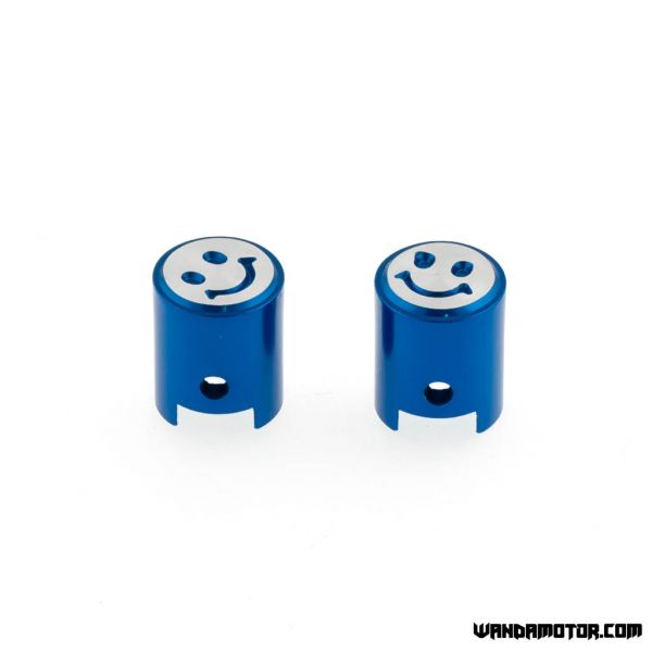 Valve cap pair Smile blue-2