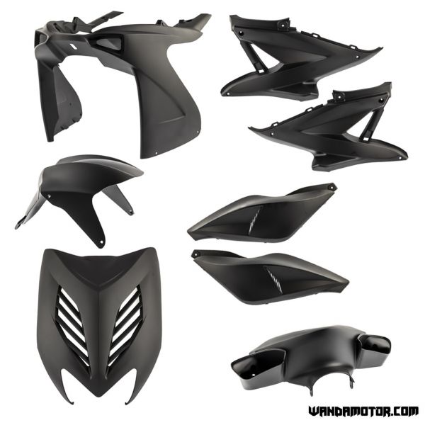 Plastic set Yamaha Aerox matte black 8-parts